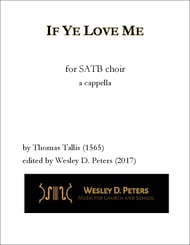 If Ye Love Me SATB choral sheet music cover Thumbnail